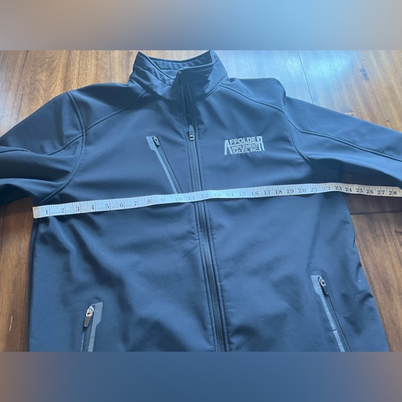 Affolder Implement Sales jacket men’s large black full zip farmer rain NWOT - Picture 14 of 14